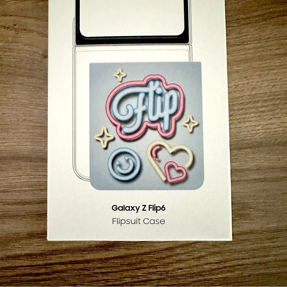 GENUINE Samsung Neon Flipsuit Case Cover for Galaxy Z Flip6 Clear NEW Not Sealed